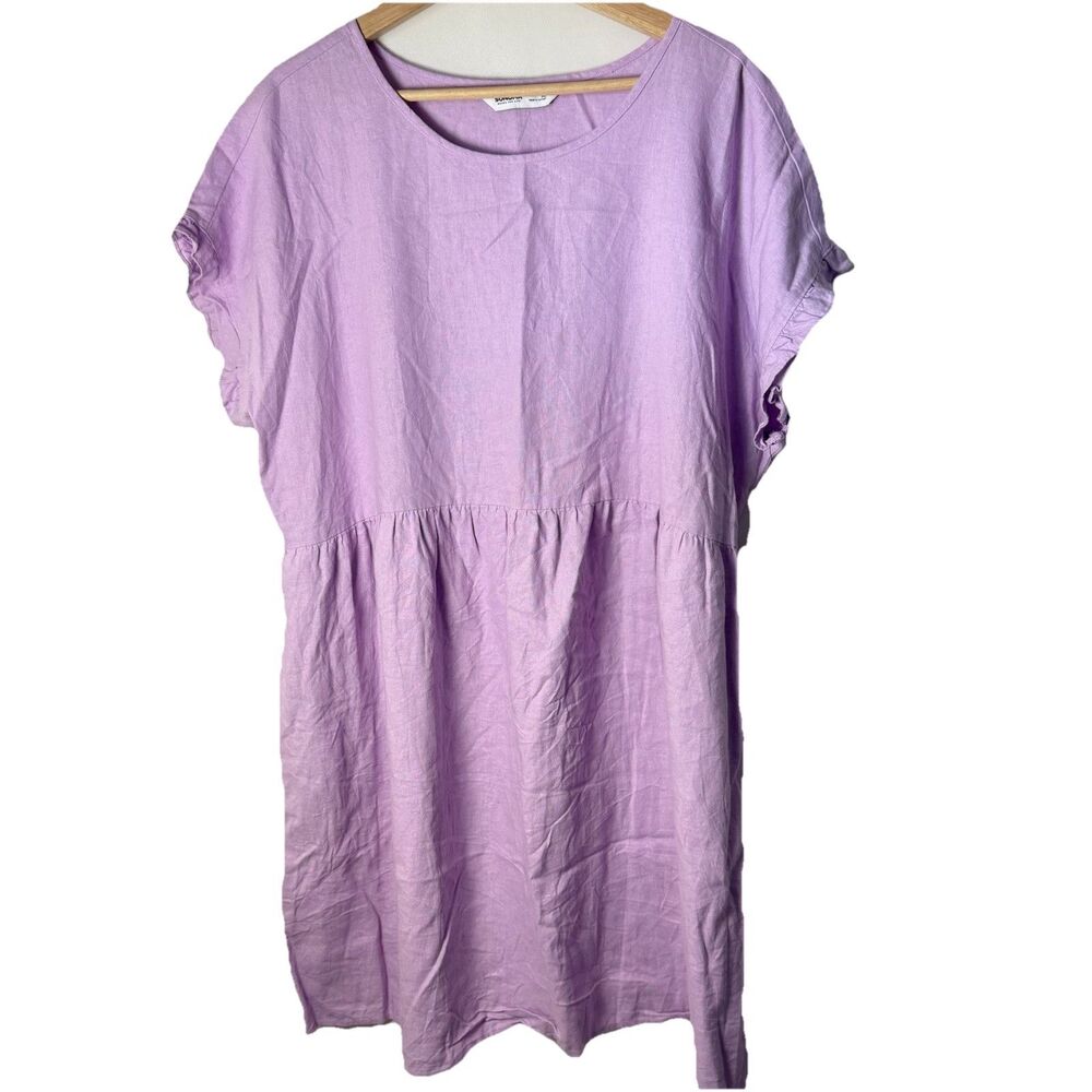 Sonoma Linen Dress Womens XL Ruffle POCKETS Summer Business Casual Office Work